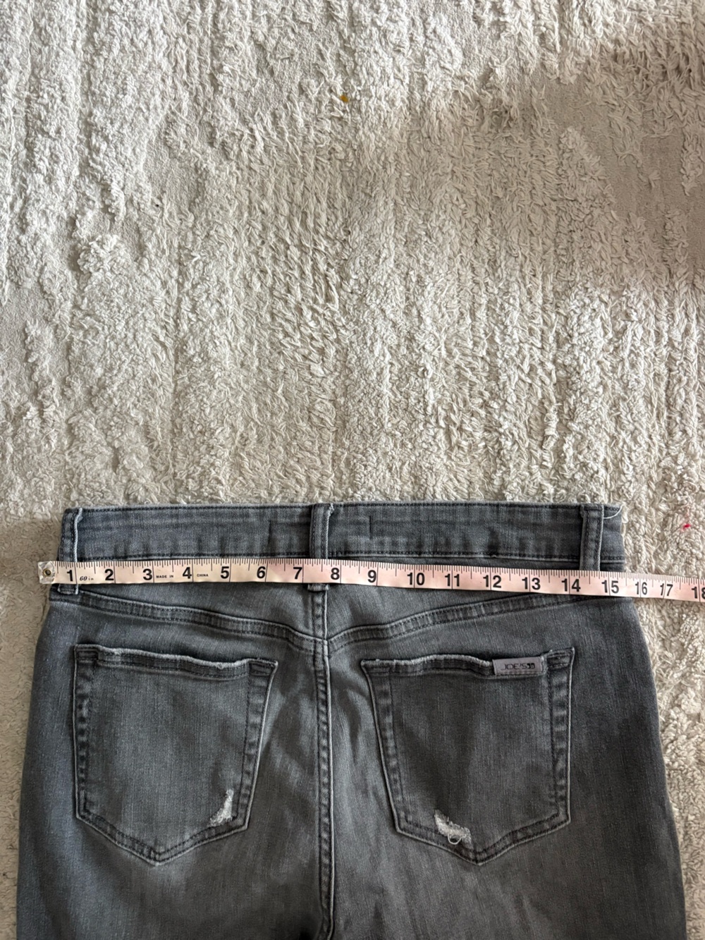 Joe's Jeans Gray High-Rise Distressed Raw Hem Ankle Jeans Size 28 - Picture 5 of 6